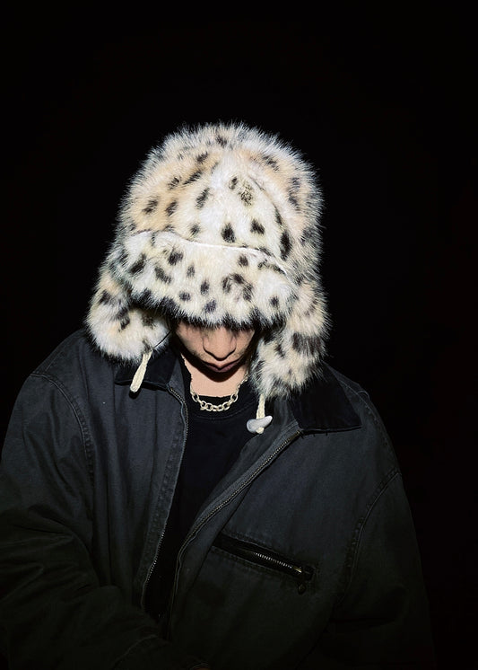 Lynx Leopard Faux Fur Plush Hat