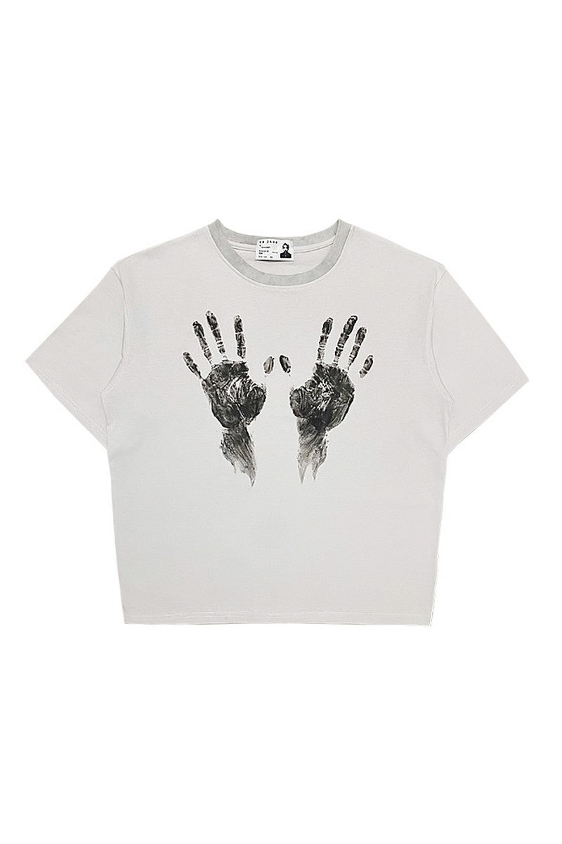 Handprint Washed Oversized Tee