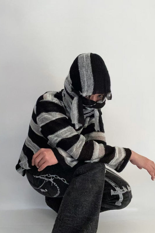 Mohair Knit Hoodie