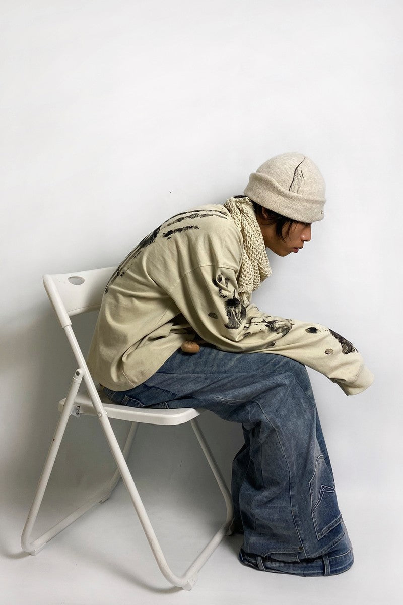 Skull Embroidered Beanie