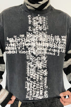Distressed Cross Graphic Tee