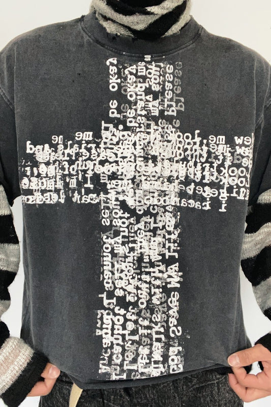 Distressed Cross Graphic Tee