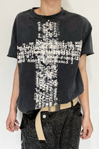 Distressed Cross Graphic Tee