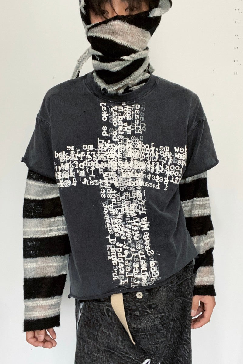 Distressed Cross Graphic Tee