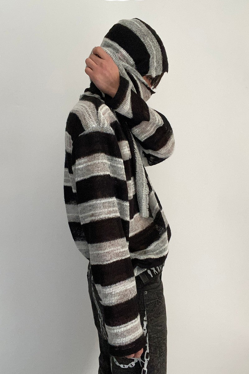 Mohair Knit Hoodie