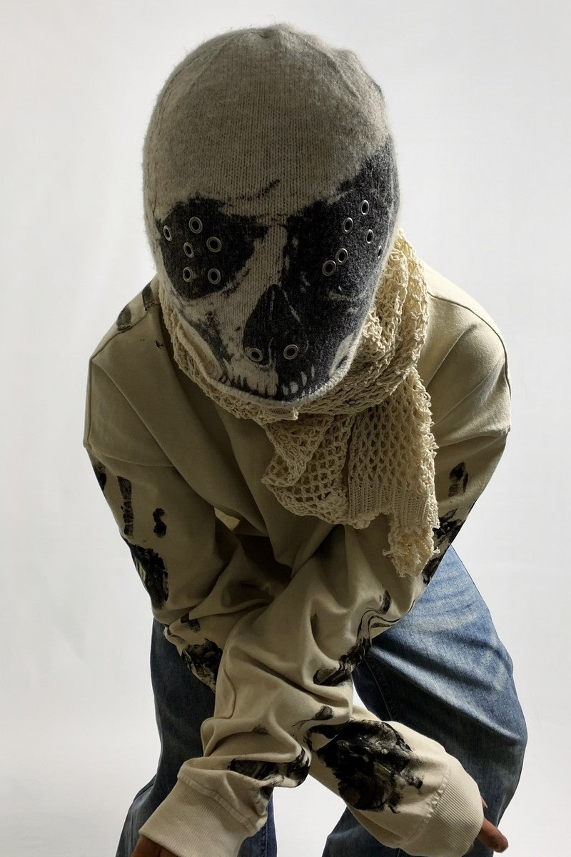 Skull Embroidered Beanie