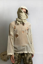 Distressed Knit Sweater
