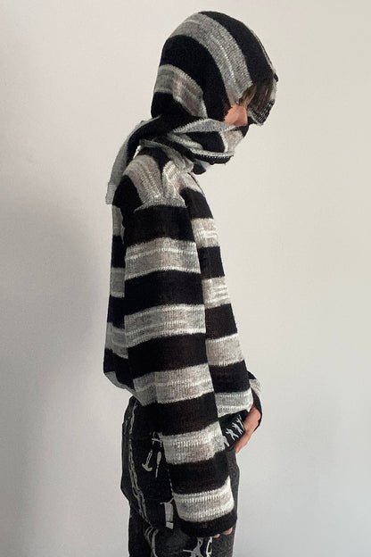 Mohair Knit Hoodie