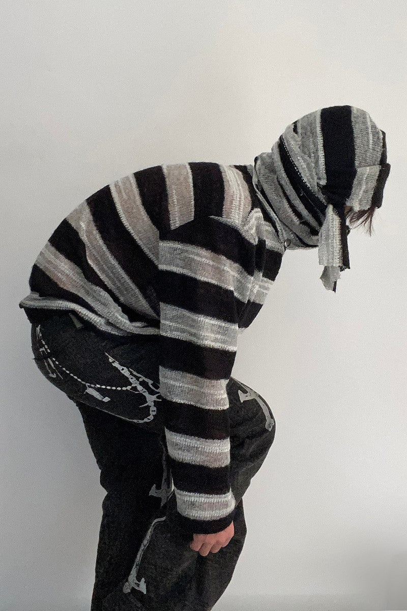 Mohair Knit Hoodie