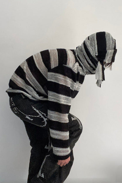 Mohair Knit Hoodie