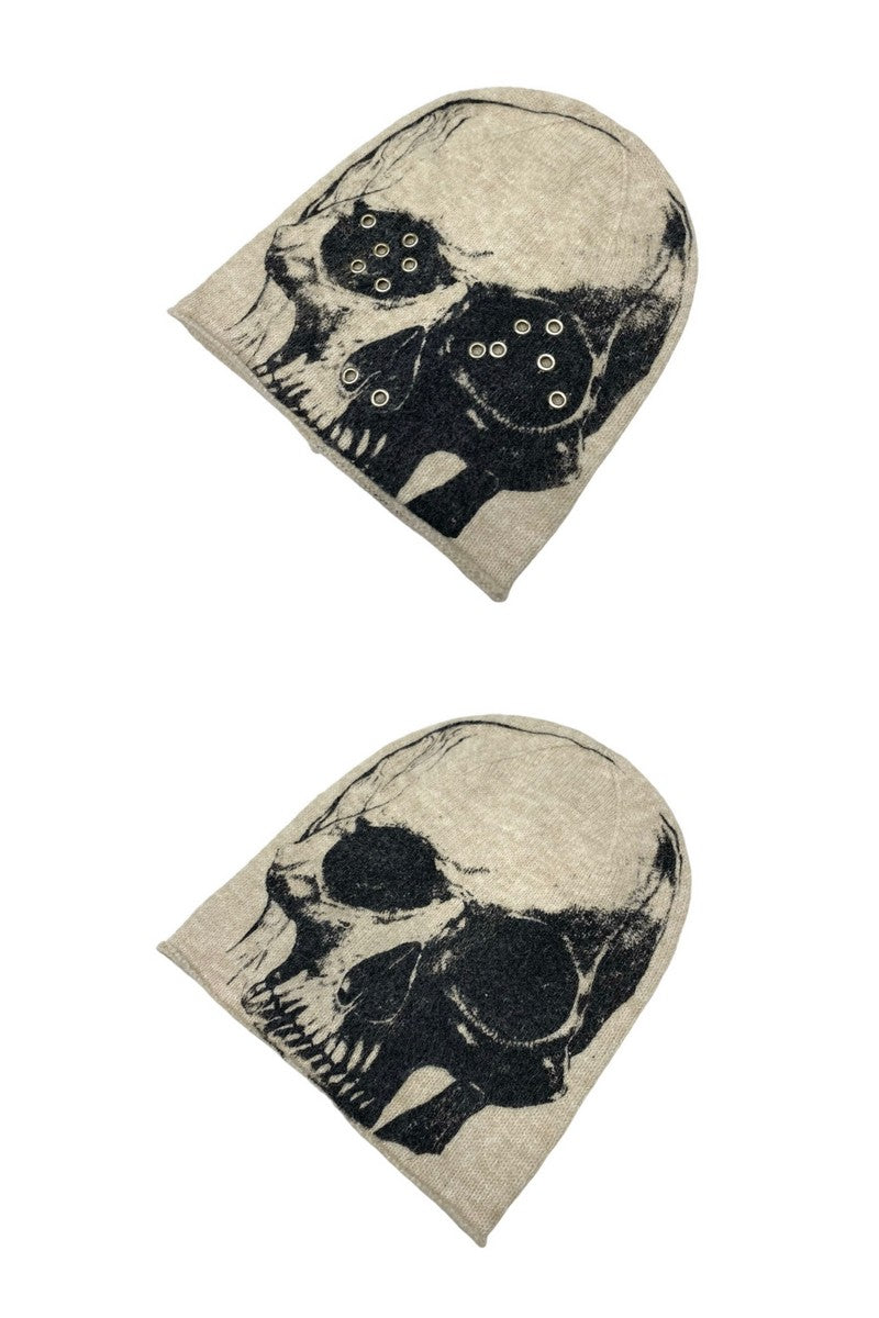 Skull Embroidered Beanie
