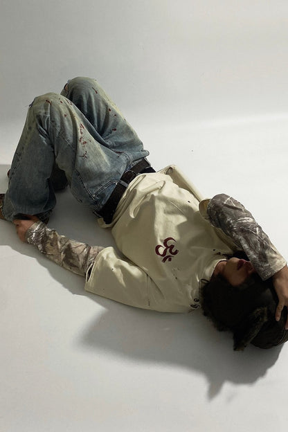 Distressed Camo Layered Tee