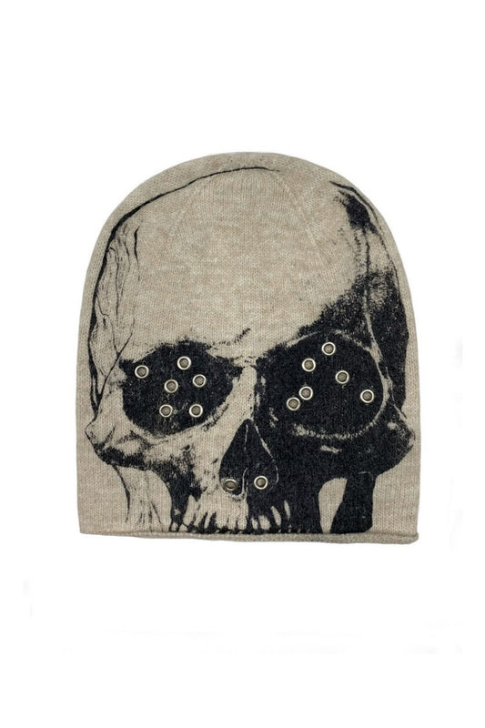 Skull Embroidered Beanie