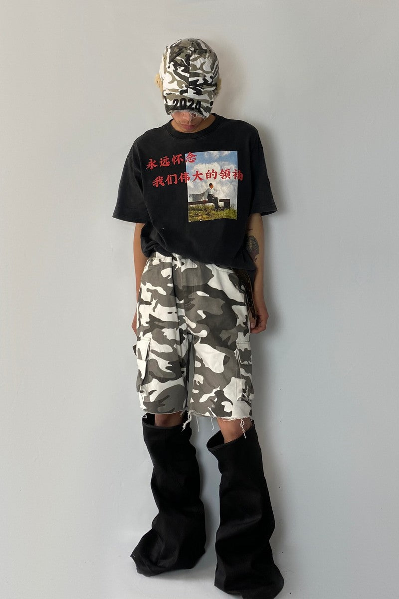 Convertible Camo Flare Cargo Pants