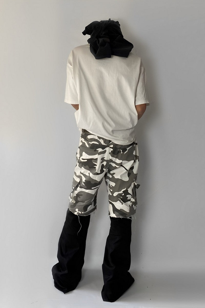 Convertible Camo Flare Cargo Pants