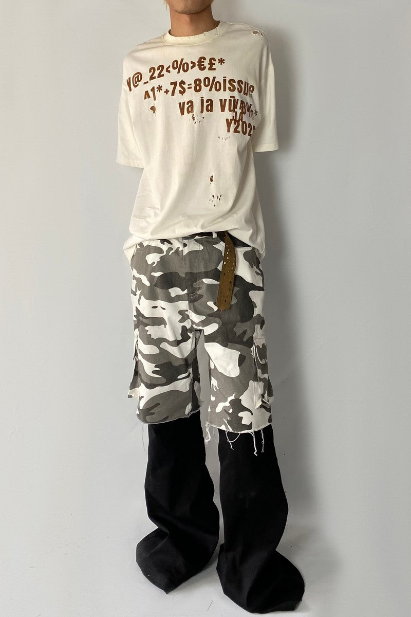 Convertible Camo Flare Cargo Pants