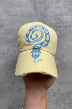 Distressed Snake Embroidered Cap