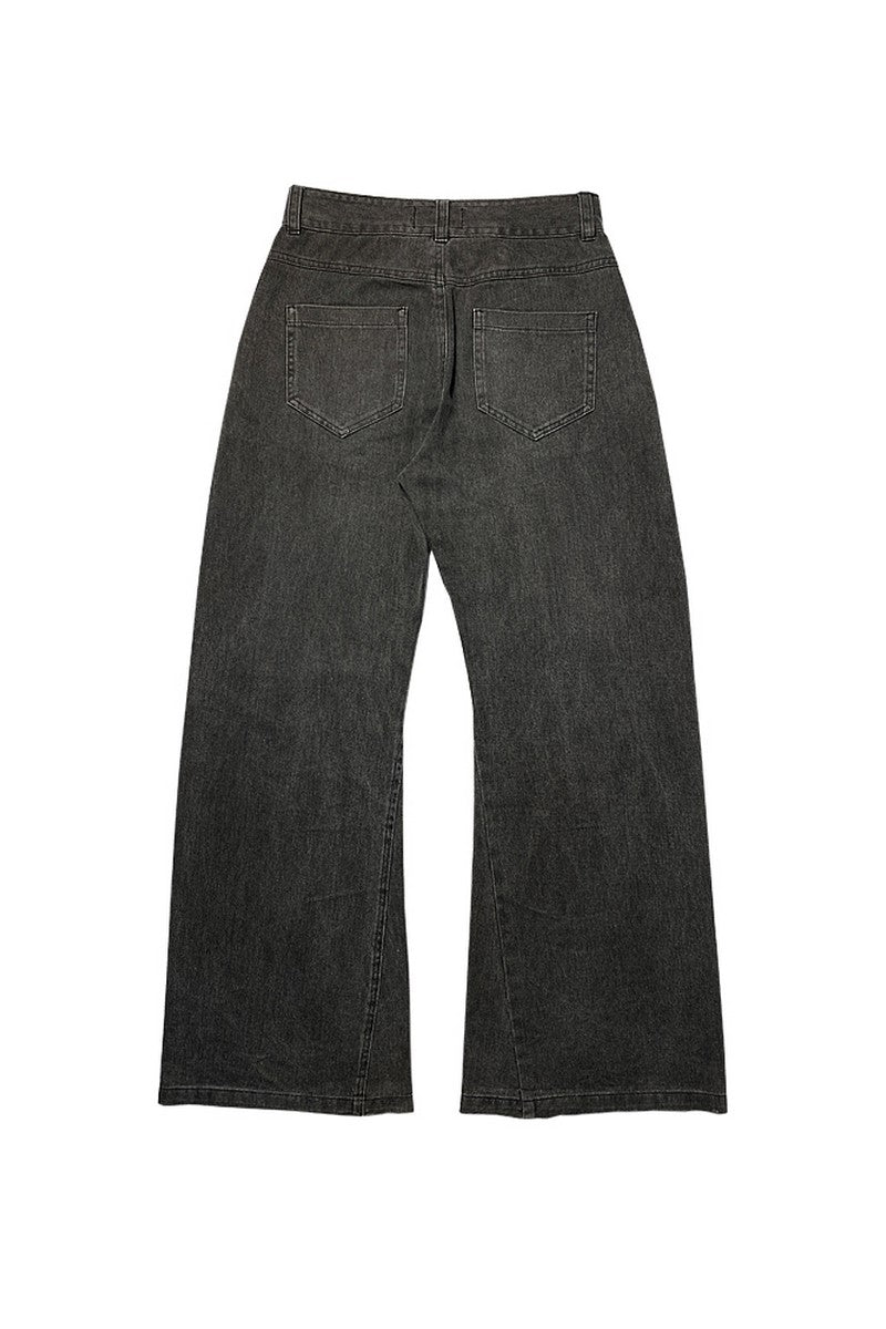 Washed Curved Blade Trousers