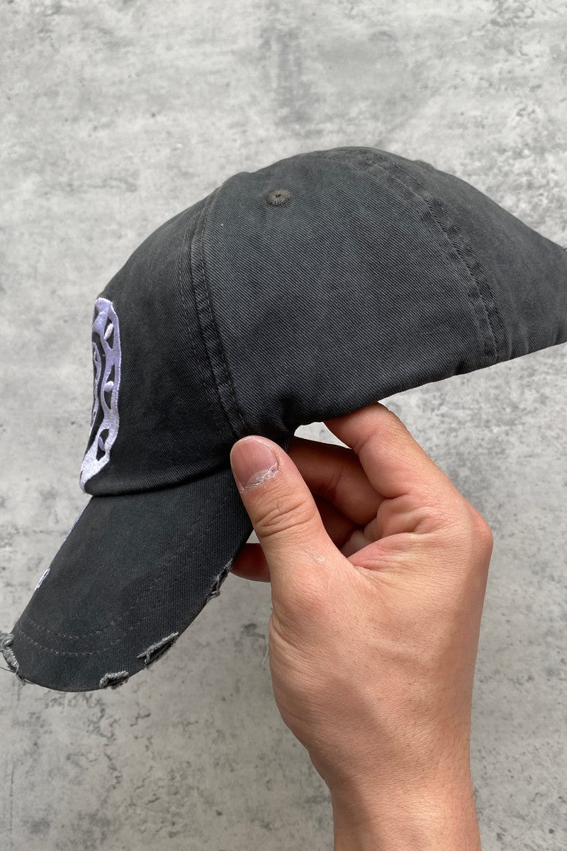 Distressed Snake Embroidered Cap