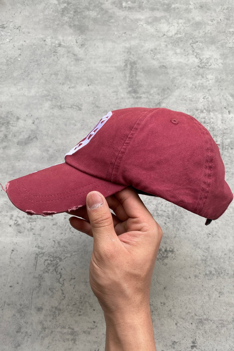 Distressed Snake Embroidered Cap