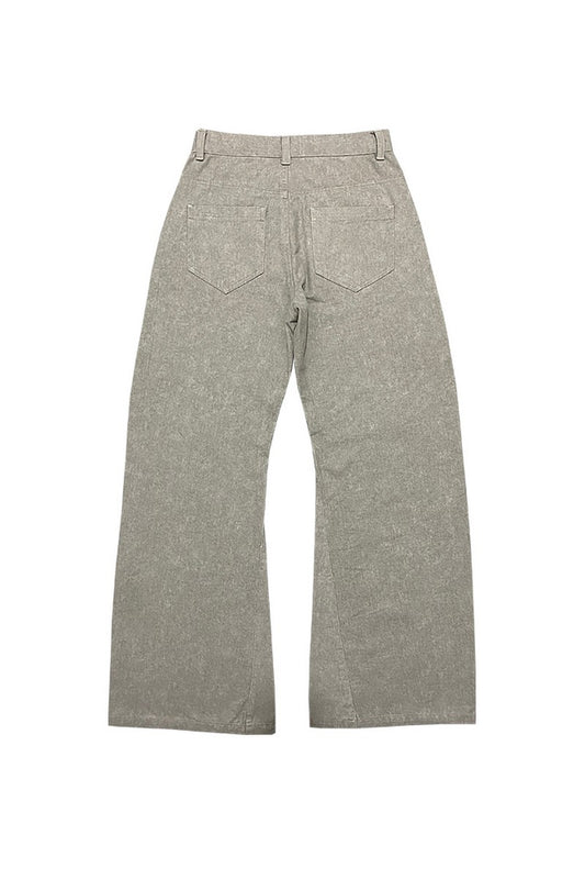 Washed Curved Blade Trousers