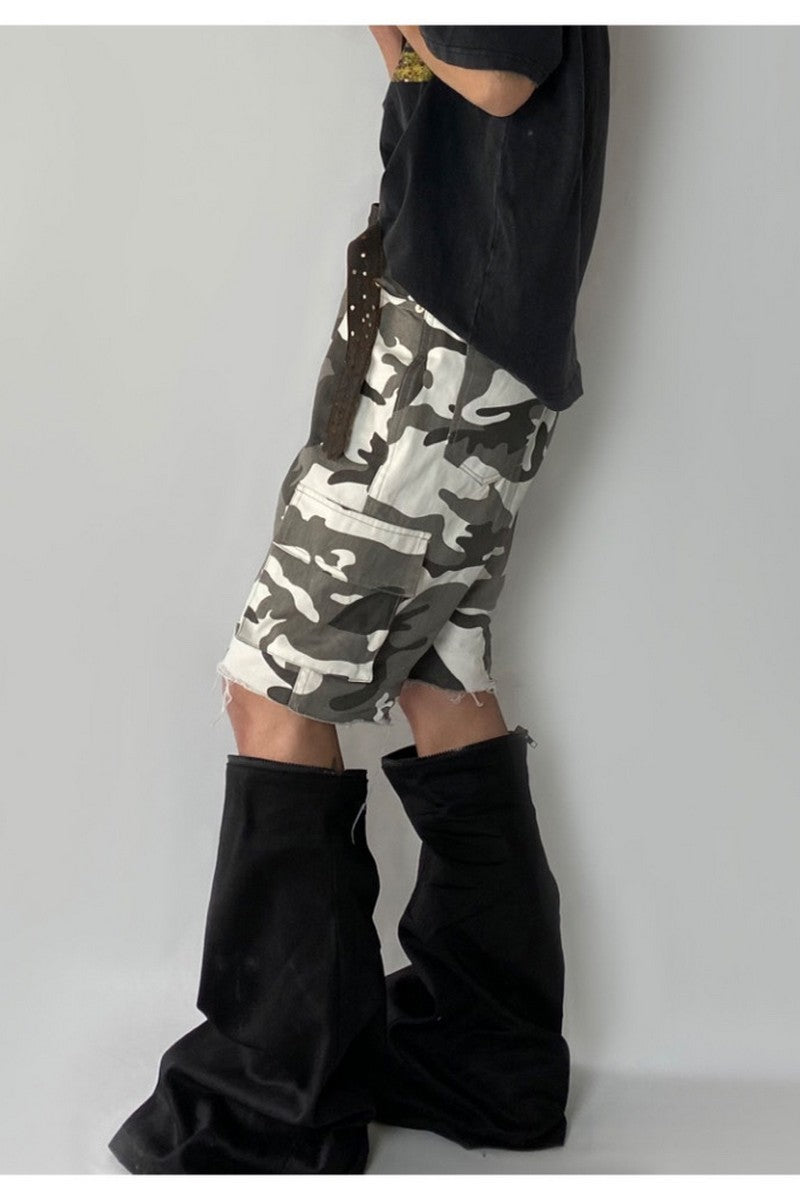 Convertible Camo Flare Cargo Pants