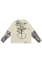 Distressed Camo Layered Tee