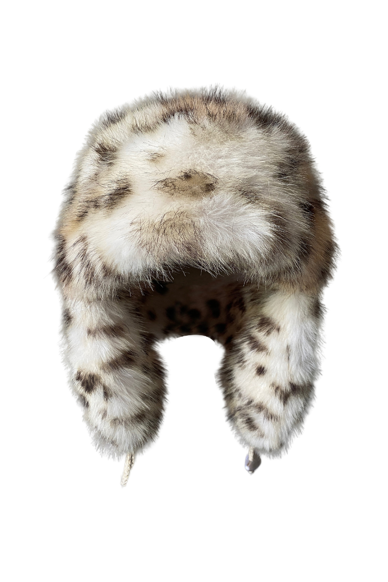 Lynx Leopard Faux Fur Plush Hat