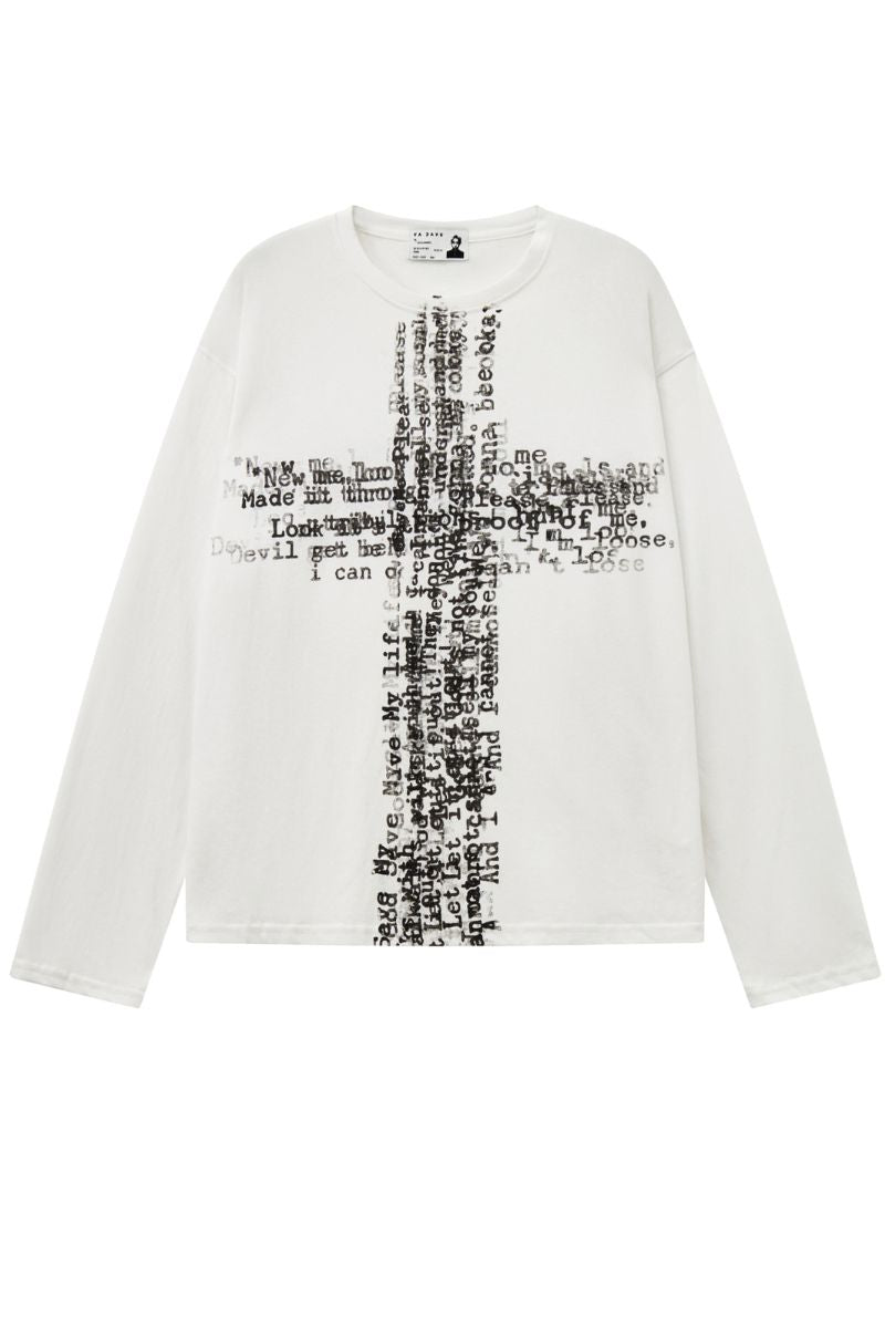 Cross Printed Long Sleeve
