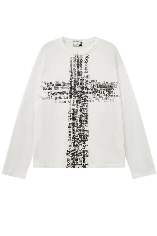 Cross Printed Long Sleeve
